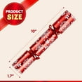 thumbnail image 2 of Joyfy 10" Christmas Crackers Party Table Favor, 10 Pcs No Snap Red & White Snowflake Design with Party Hat Joke & Little Gift for Xmas Holiday Dinner Traditions, 2 of 9