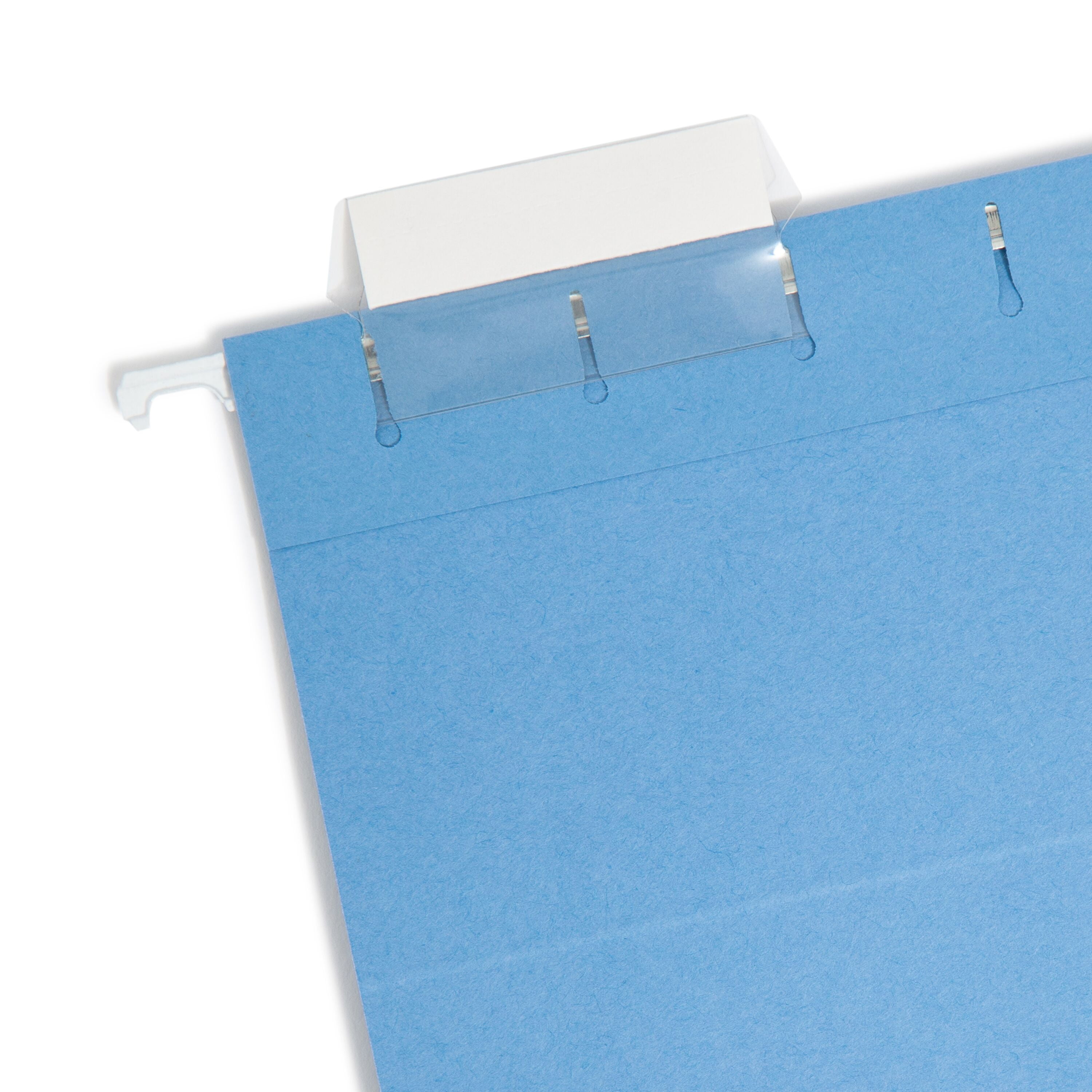 Smead Hanging File Folder with Tab, 1/5-Cut Adjustable Tab, Letter Size, Blue, 25 per Box (64060)