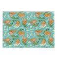 thumbnail image 1 of Underwater Cutting Board, Underwater World Little Mermaid Girls Friends Seahorse Fish Shells, Decorative Tempered Glass Cutting and Serving Board, Large Size, Turquoise Marigold Green, by Ambesonne, 1 of 1