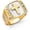 TOP1409, variant on 14k Two Tone Gold Men's Cubic Zirconia Ring for Men's (TOP1410, 10)