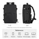 thumbnail image 4 of Mochila de viaje Coofay Airline Approved impermeable negra, 4 of 9
