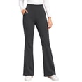 thumbnail image 2 of CBASIHI Womens Flare Leggings with Pockets Fleece Lined Stretchy Elastic Waist Workout Yoga Pants Gray XL, 2 of 9