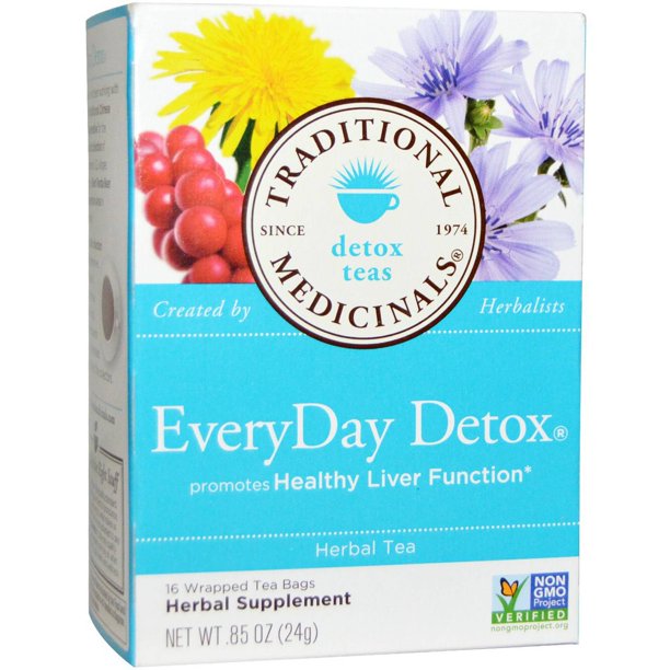 Traditional Medicinals Everyday Detox, Organic, 16 Count (Pack of 2