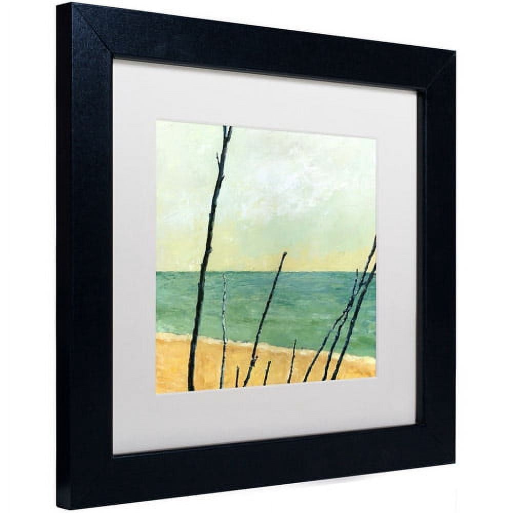 Trademark Fine Art "Branches on the Beach" Canvas Art by Michelle Calkins, White Matte, Black Frame