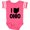 Football Pink and White, variant on Inktastic I Love Ohio with State Silhouette Boys or Girls Baby Bodysuit