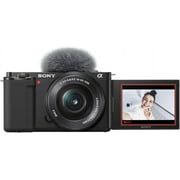 Sony ZV-E10 Mirrorless Camera with 16-50mm Lens + 64GB SD Card and More (International Version)