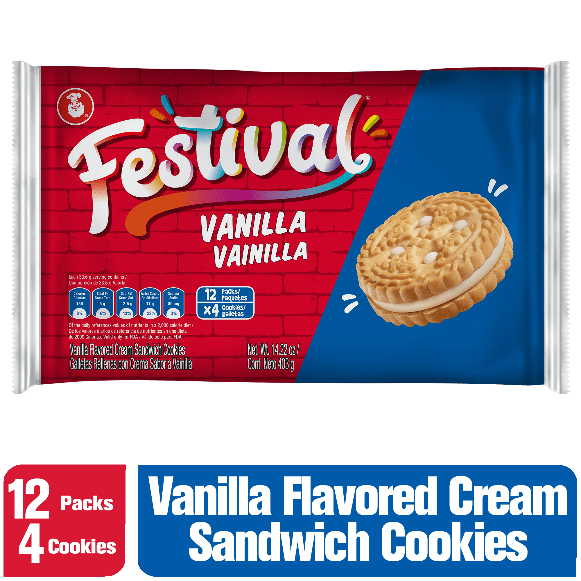 FESTIVAL Vanilla Cookies, 14 oz