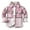 Hot Pink, variant on Baby Boys Kids Long Sleeve Button Down Plaid Shirts Fall Winter Flannel Shacket Jackets Tartan Tops,Coffee 6-7 Years