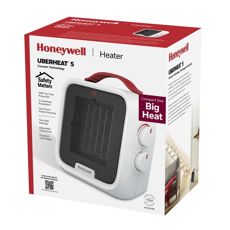Honeywell UberHeat 5 Ceramic Portable Space Heater, HCE210W