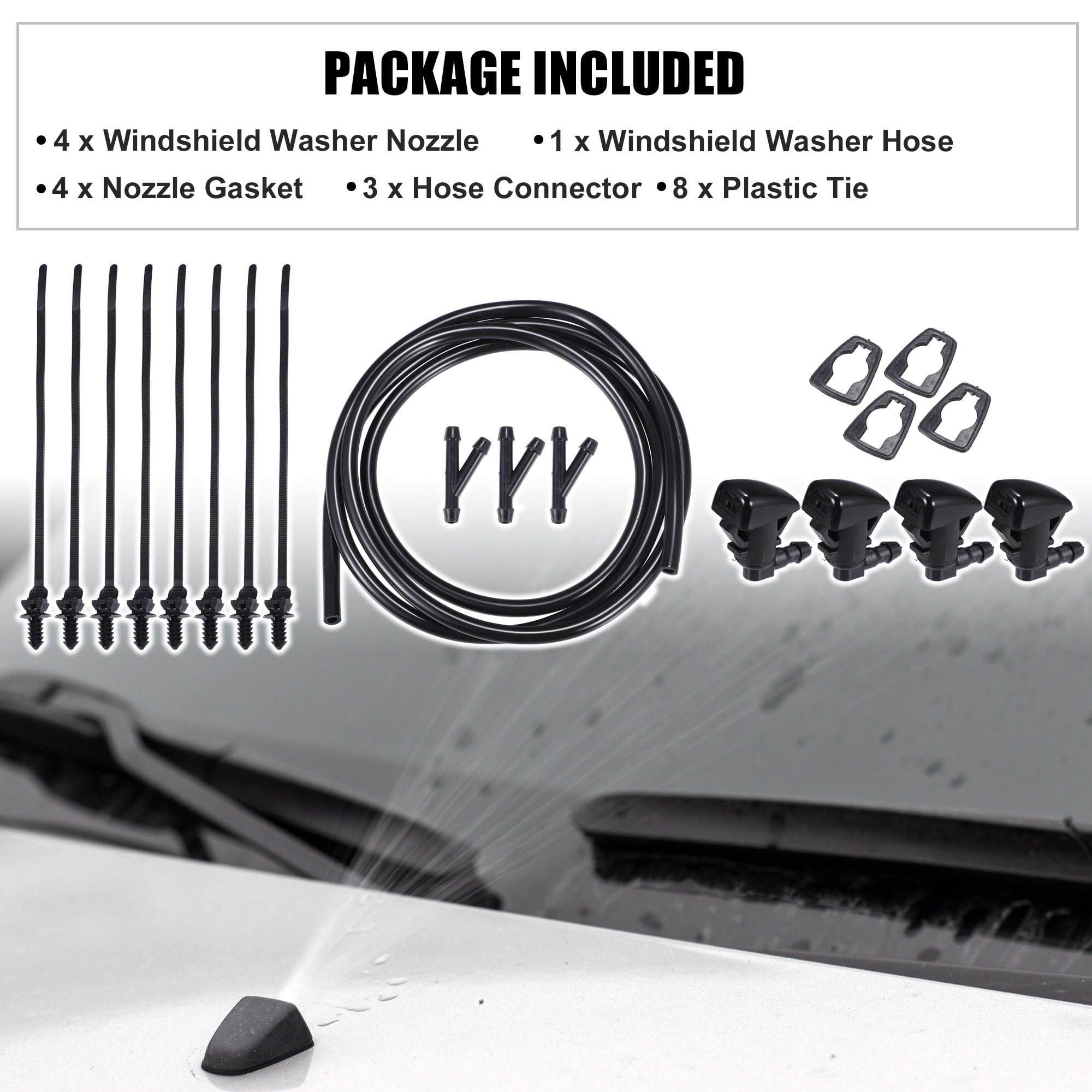Unique Bargains Windshield Washer Nozzle No.25823360 for GMC Acadia Denali SLE SLT