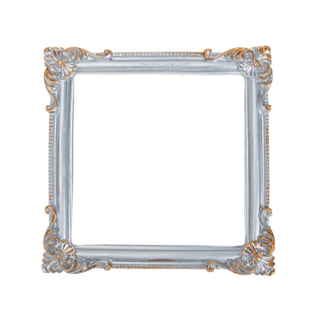 Miangastore Resin Picture Frame Prop Silver 1Set Home Atmosphere Enhancement