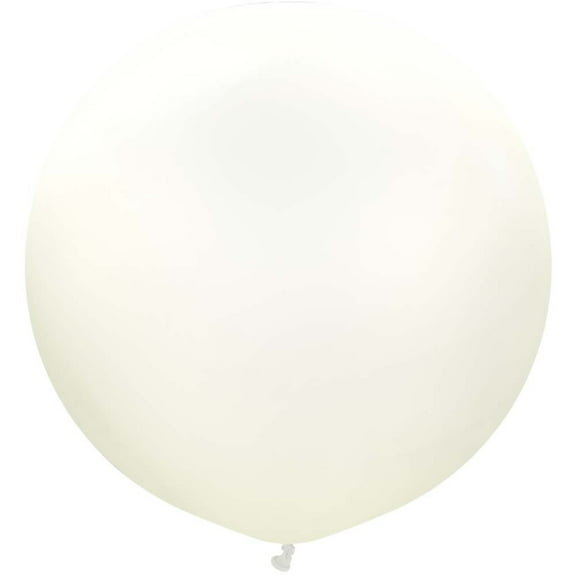 24 inch Kalisan Retro White Latex Balloons (2 Pack) - Party Supplies Decorations