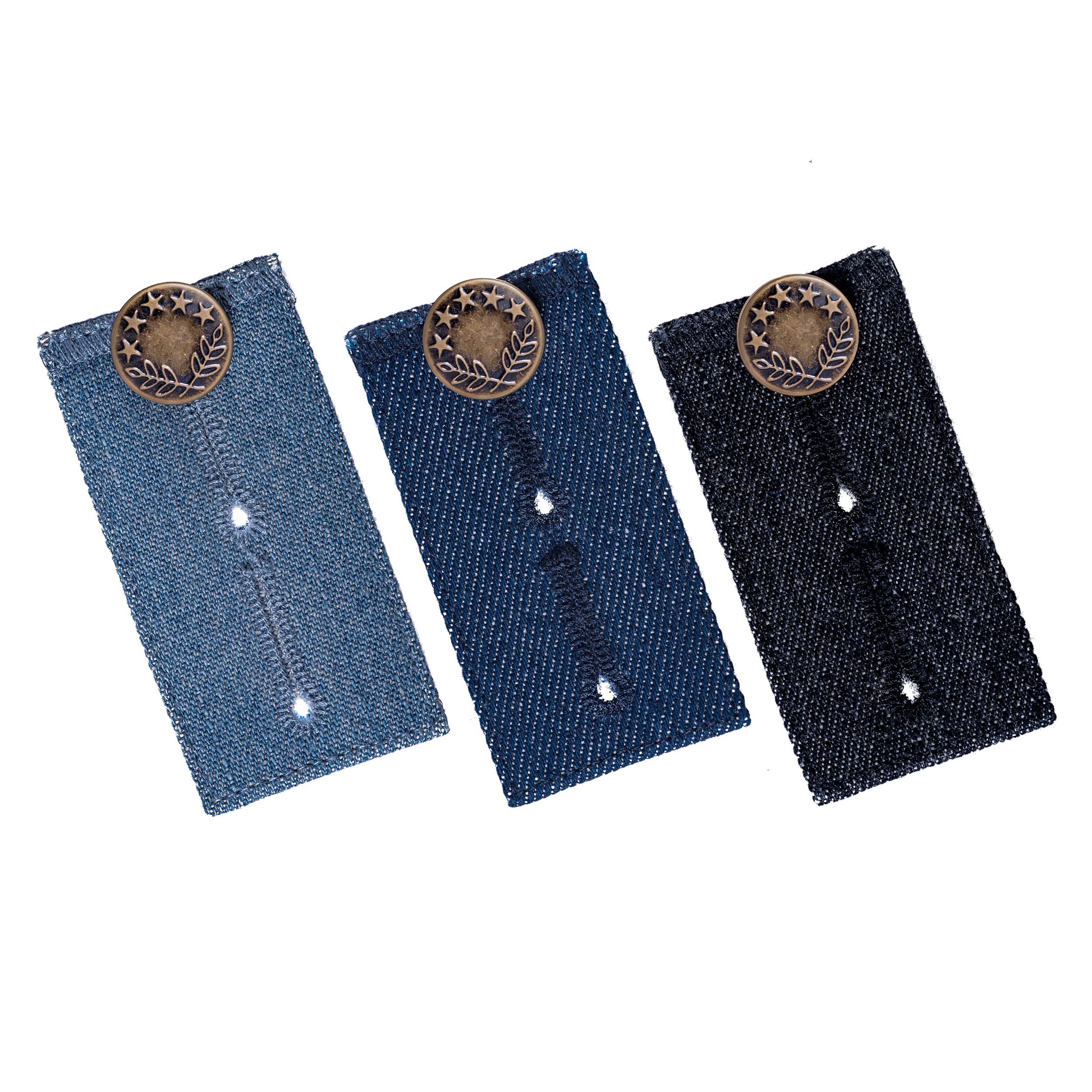 Waistband Extenders Button Extender for Pants, Denim Material, Pack of