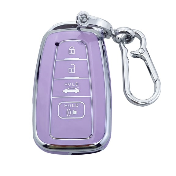 Yuebutor Key Fob Cover Case Compatible with Toyota,TPU Car Accessories Shell Protector