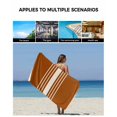 thumbnail image 5 of Burnt Orange Beige Striped Towel Set of 3, Soft Microfiber Bath Towels, Hand Towel, Washcloths, Modern Farmhouse Retro Lines Quick-Dry Absorbent Towels for Bathroom Kitchen Hotel Beach Gym Spa, 5 of 7