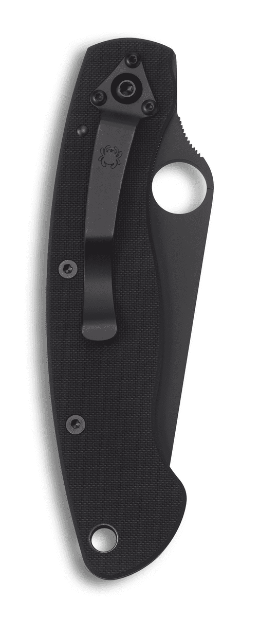 Spyderco Military Model Black G-10 Black Blade PlainEdge Folding Knife