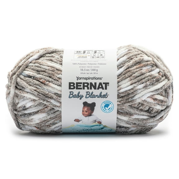 Bernat® Baby Blanket™ #6 Super Bulky Polyester Yarn, Driftwood Dreams 10.5oz/300g 220 Yards