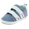 First Steps Baby Boys Athletic Fashion Sneakers Velcro Baby Shoes Denim Blue 2