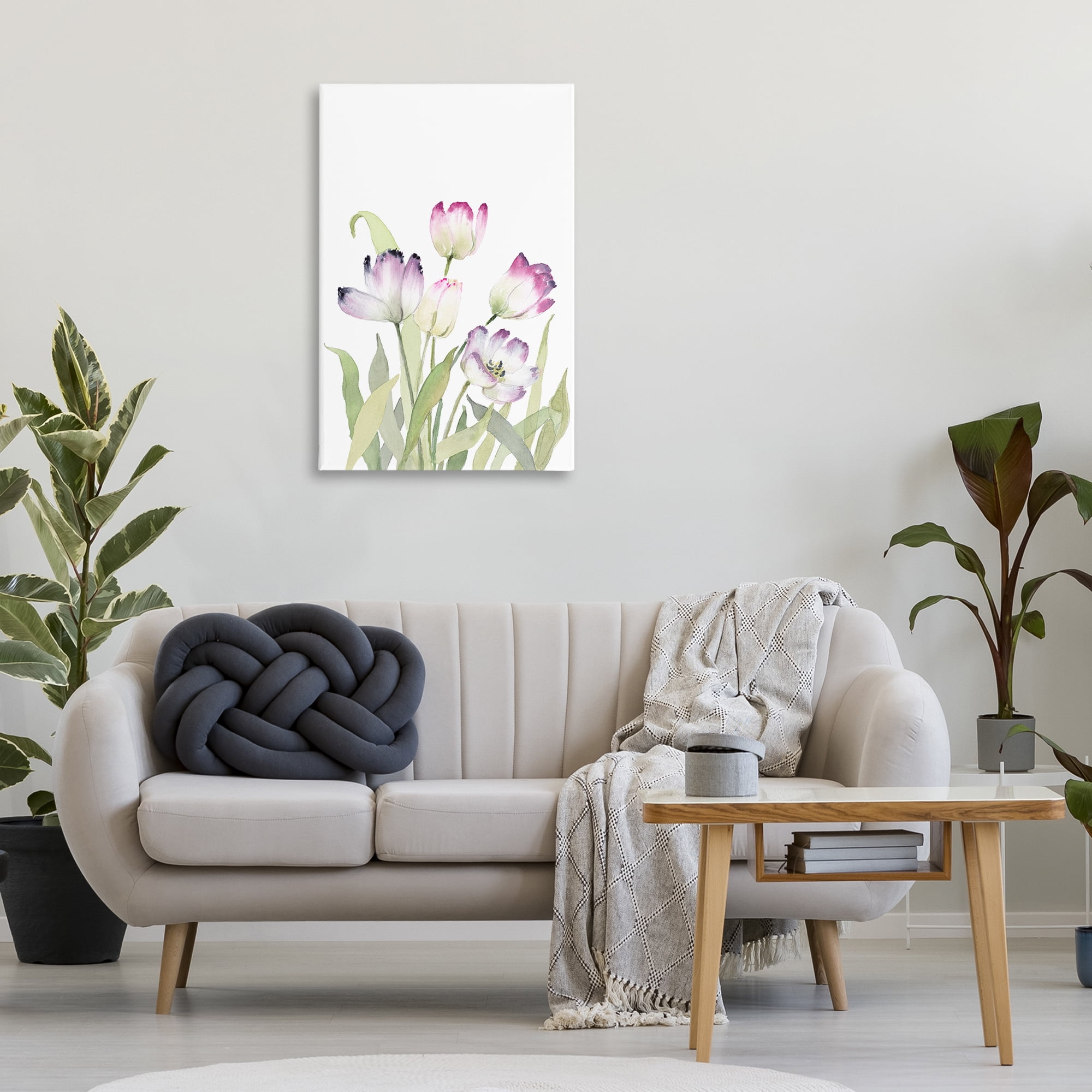 Stupell Industries Fresh Garden Tulips Botanical & Floral Painting Gallery Wrapped Canvas Art Print Wall Art, 24 x 36