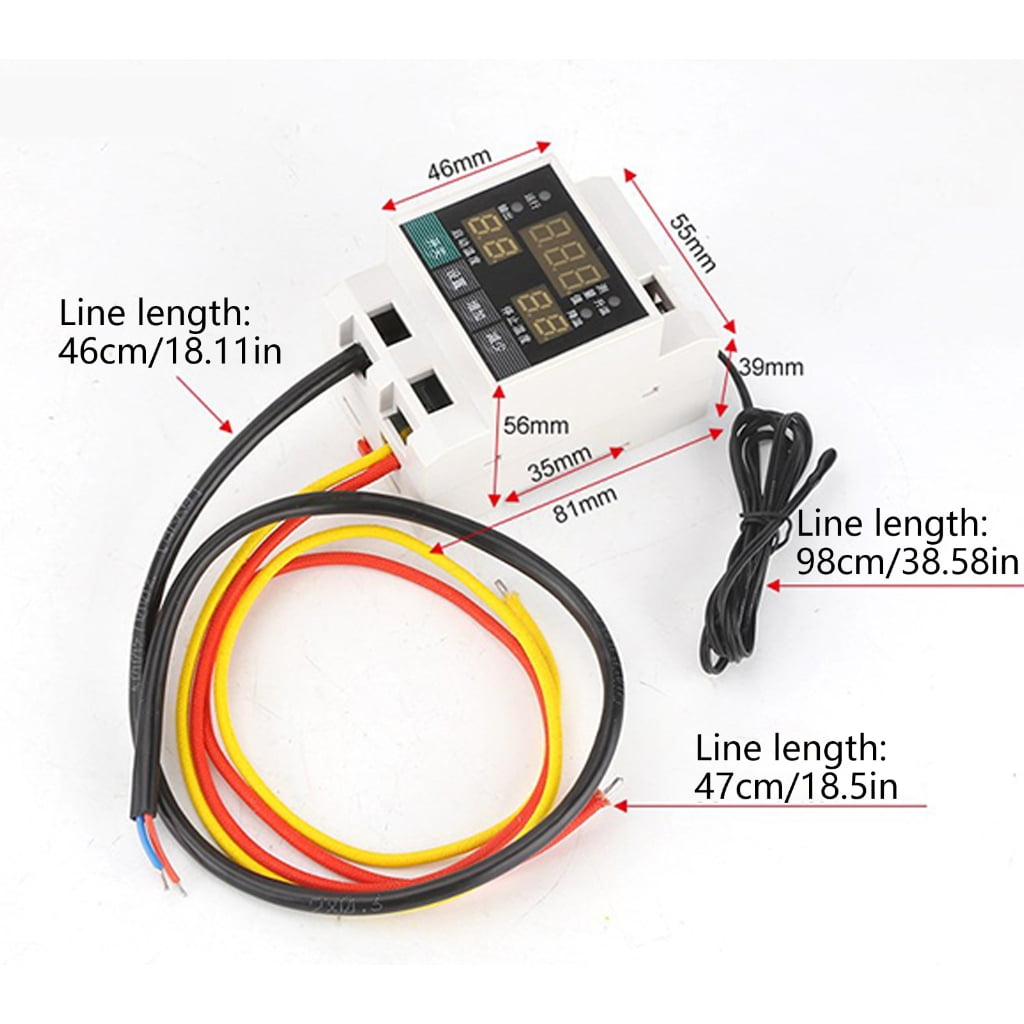Thermostat Temperature Controller with Memory Function Triple Display