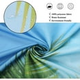 thumbnail image 4 of Ocean Beach Shower Curtain, Summer Seaside Tropical Paradise Blue Sky Palm Tree Island Bathroom Curtain Waterproof Fabric Machine Washable with 12 Hooks, 4 of 6
