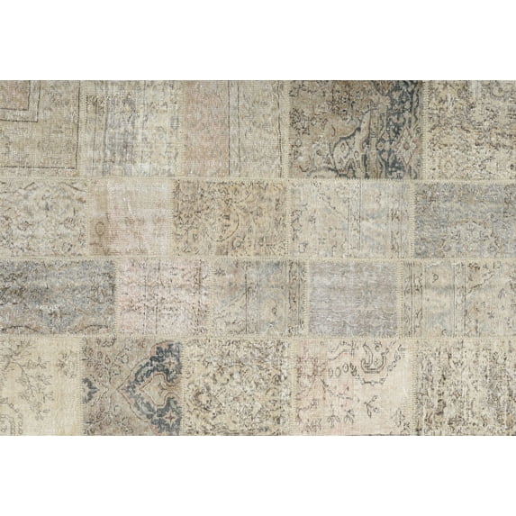 Ahgly Company Machine Washable Indoor Rectangle Contemporary Desert Sand Beige Area Rugs, 8' x 12'