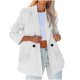 thumbnail image 2 of Nueva moda Casual Sólido Manga larga Turndown Neck Color Top Ropa de mujer Pompotops qwe22178, 2 of 7