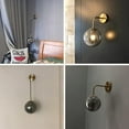 thumbnail image 7 of Modern Wall Lamp,Smokey Grey Glass Wall Sconces,Vintage Brass Finish, Adjustable Length Wall Light for Living Room Bedroom Bathroom Vanity,Gold,20cm, 7 of 7
