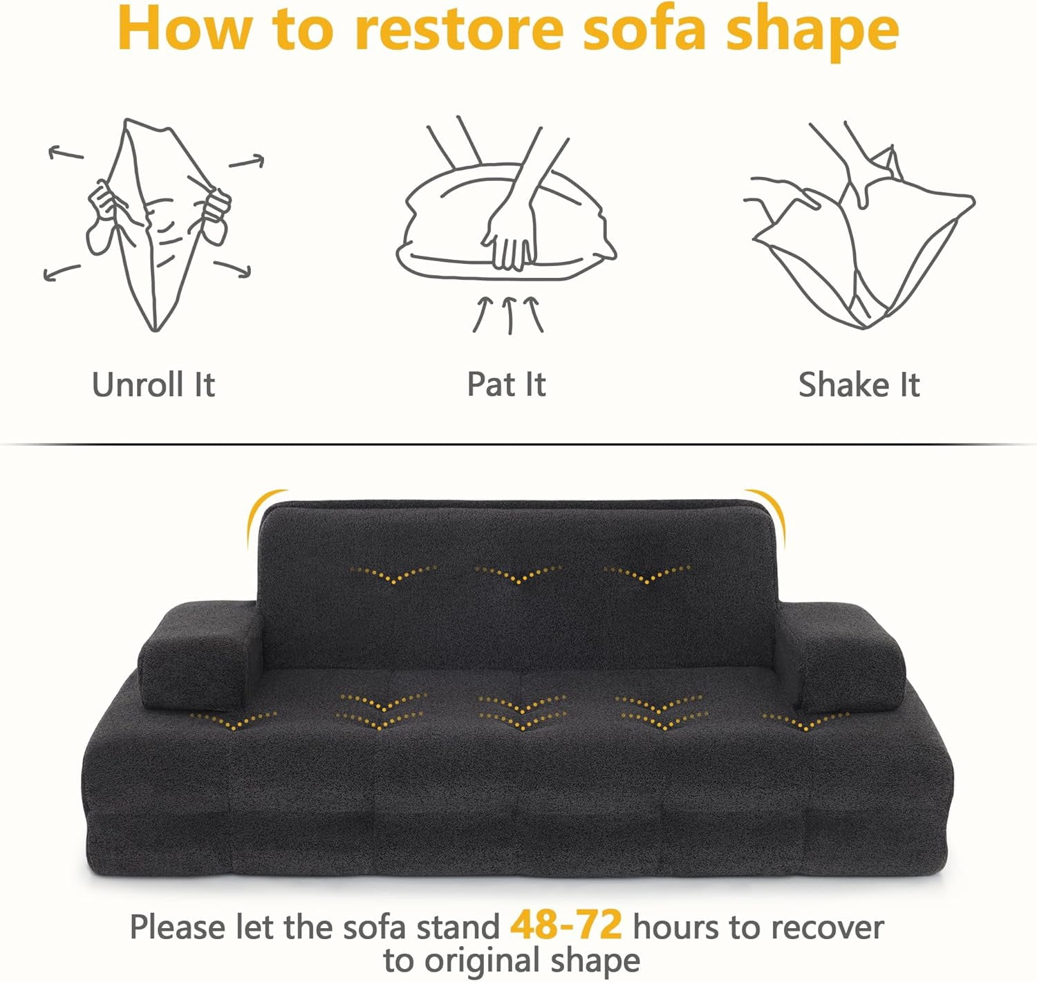 Lovupet Dog Sofa Bed for Large Breed, Dog Couch Sleeping Bed with Anti-Slip Bottom, PS579