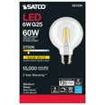 thumbnail image 6 of 6 Watt G25 LED - Clear - Medium base - 90 CRI - 2700K - 120 Volt -  6 Pack, 6 of 10