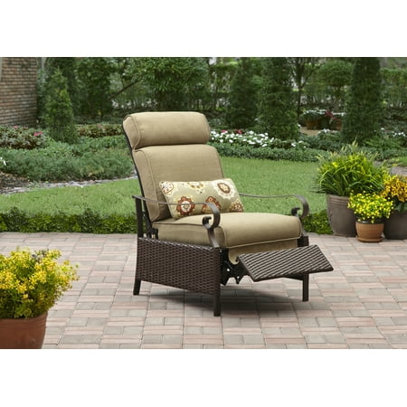 Canvas Outdoor Recliner - Better Homes and Gardens Riverwood Recliner, Tan