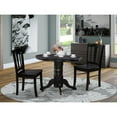 thumbnail image 6 of East West Furniture SHDL3-BLK-W - 3-Pc Modern Dinette Room Set - 2 Wooden Dining Chairs and 1 Dining Table - Black Finish, 6 of 6