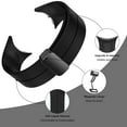 thumbnail image 4 of BXUXOHS Magnetic Clasp Band Compatible with Google Pixel Watch 2/1, Soft Silicone Sport Adjustable Watch Bands Replacement Watch Strap for Google Pixel Watch Wristbands Women Men, 4 of 11
