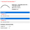 thumbnail image 2 of Brake Hose - Compatible with 1947 - 1950 GMC FCS300 1948 1949, 2 of 2