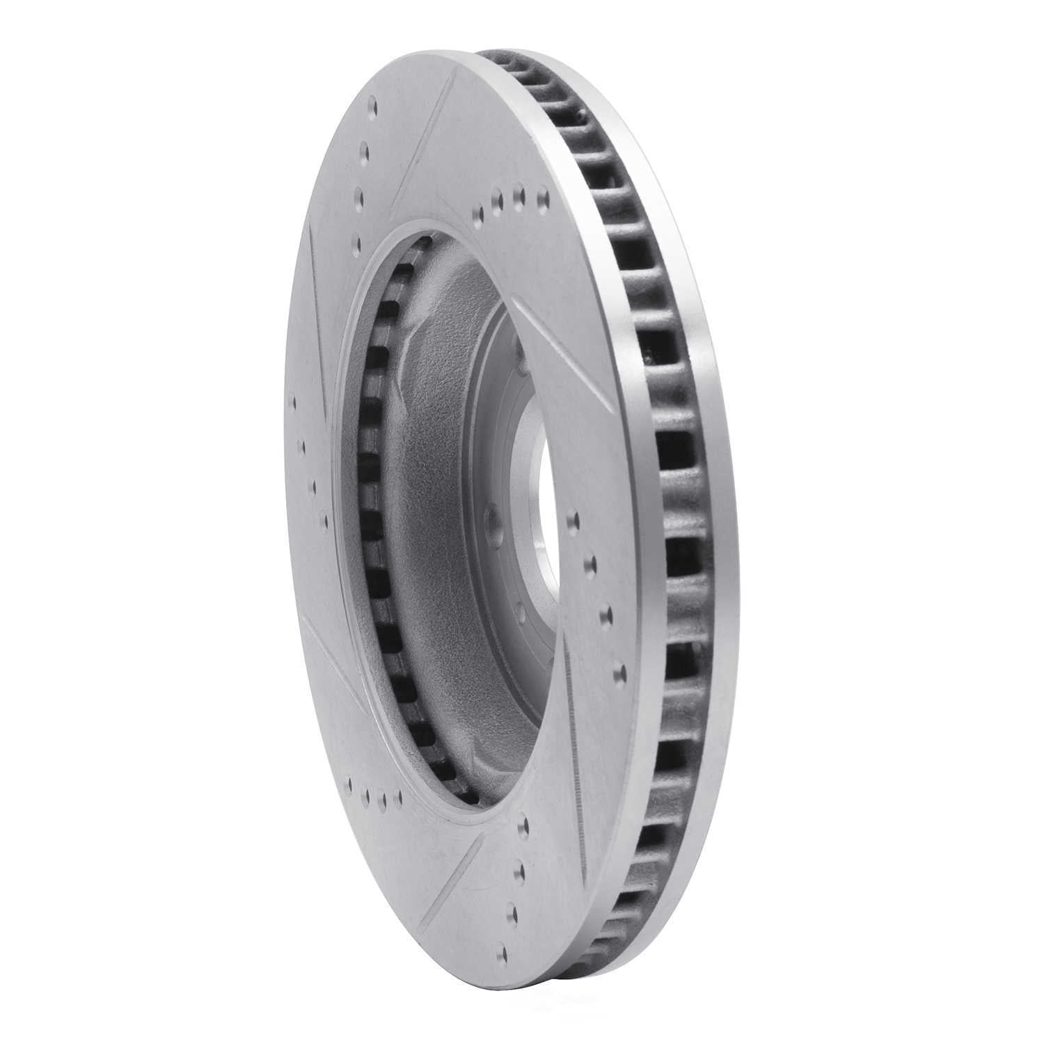 Dynamic Friction Company 631-52024R DFC Brake Rotor - Drilled And Slotted - Silver