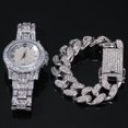 thumbnail image 2 of Conjunto de joyas Hip Hop Lindo, pulsera y reloj para hombre, 2 of 4