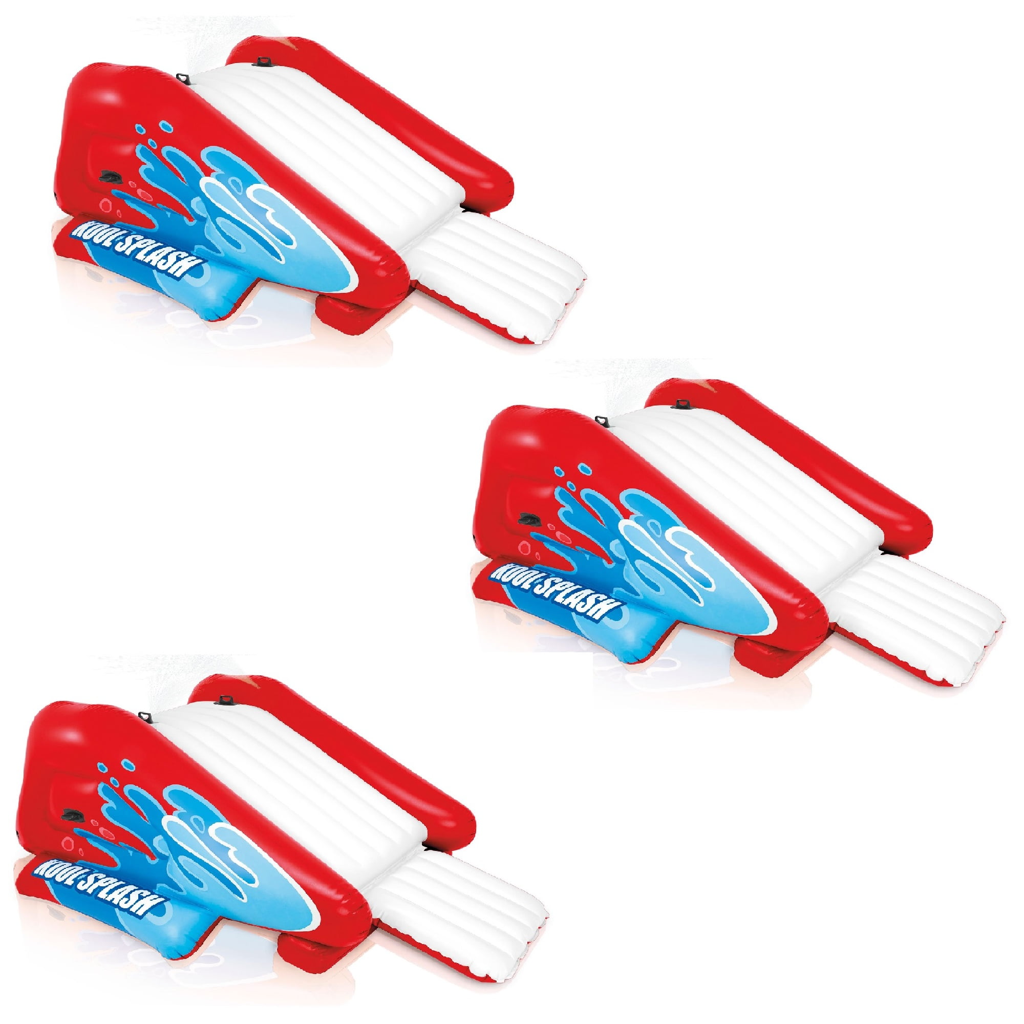 Intex Kool Splash Inflatable Slide Play Center With Sprayer Red 3 Pack Walmart Com Walmart Com