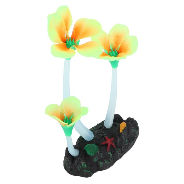 Simulation Glowing Coral, Colorful Fish Simulation Plants For Fish For Aquarium Orange,Orange Yellow,Purple