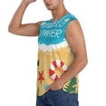 thumbnail image 3 of Lsque Hello Summer1 Print Men's Cotton Blend Sleeveless Muscle Shirts (S-3XL)- Moisture Wicking, Odor Protection, UPF 30+,X-Large, 3 of 8