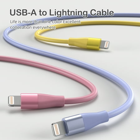 Bkayp iPhone Charger [Apple Mfi Certified] 3 Pack 10ft Fast Charging Cables iPhone Cord Compatible with iPhone 14/13/12/11 Multi-Color