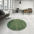 thumbnail image 4 of Ahgly Company Machine Washable Indoor Rectangle Abstract Fuchsia Magenta Green Area Rugs, 5' x 7', 4 of 7