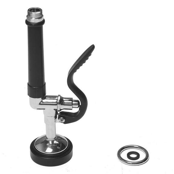 SagaSave Pre Rinse Sprayer with a Steel Stainless Ring Ergonomic Handle Water Saving Black