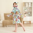 thumbnail image 4 of FORMRS Niños Bathrobe Unisex Hooded Robe Soft Plush Pajamas Sleepwear, Size 7-9T, Yellow Tomatoes, 4 of 7