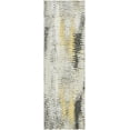 thumbnail image 1 of Unique Loom Modern Collection Carved Distressed Transitional Indoor and Outdoor Flatweave Runner Rug, 2 x 6 Feet, Ivory/Gray, 1 of 1