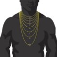 thumbnail image 5 of Hiphop Fashion Iced CZ Lion Head Medallion Pendant 20" Miami Cuban Chain Necklace MCP 2048 G (20") Metaltree98, 5 of 5