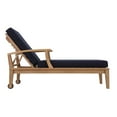 thumbnail image 3 of Modway Marina Outdoor Patio Teak Single Chaise in Natural Navy, 3 of 8