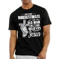 thumbnail image 2 of FLAGWIX Vintage Men Bible, Christian Gift, Never Underestimate an Old Man Who Believes in God T-shirt HTT102HVN, 2 of 6