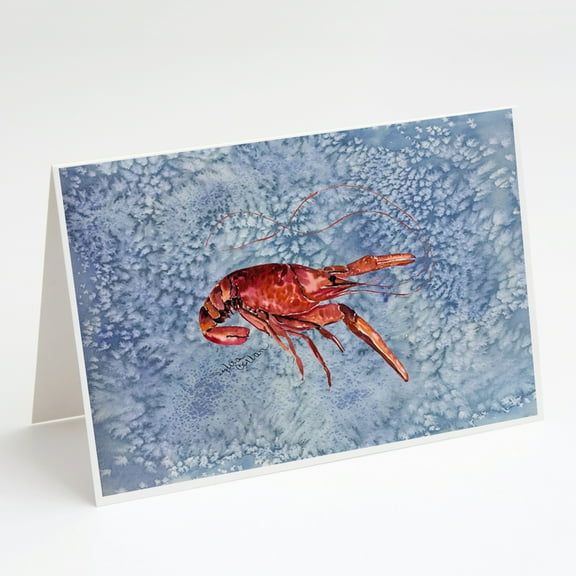 Crawfish Cool Water Greeting Cards and Envelopes Pack of 8