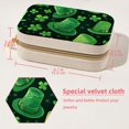 thumbnail image 5 of St. Patrick's Day Velvet Portable Storage Box with Removable Compartment - a Stylish Decorative Box, Bracelet Holder, and Jewelry Stand - Gift, 5 of 7