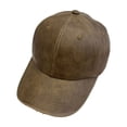 thumbnail image 4 of Personalized Washable Old PU Leather Hardtop Baseball Cap Hat For Men Women Autumn Winter, 4 of 7